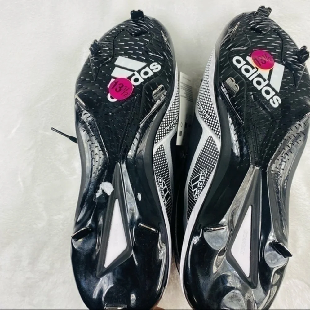 NEW Adidas Icon 6 Bounce TPU Baseball Cleats Men's Size 13.5 Black/White